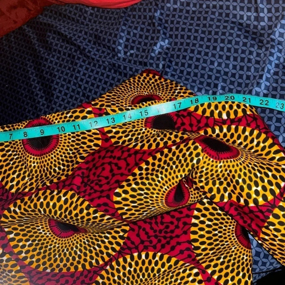 Kweenzyafrik Luxury  Ankara patterned studded cape open jacket Sz L - Picture 11 of 16